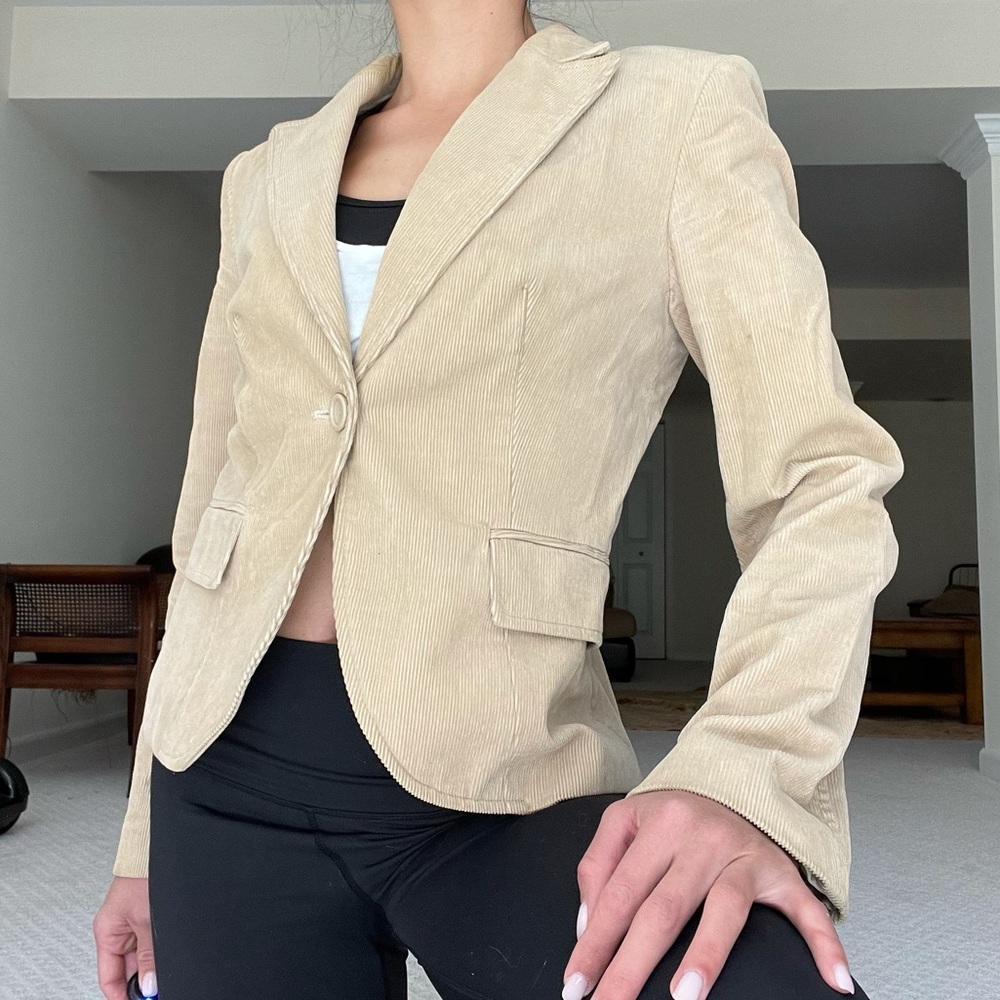 Beige blazer for women